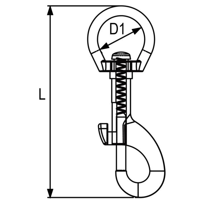 Swivel carabine hook according to DIN 5025 RX-lift - Image 2