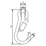 Snap hook with safety screw AISI 316 RX-lift - Image 2