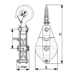 Snatch block with hook or eye DSPB RX-lift - Image 2