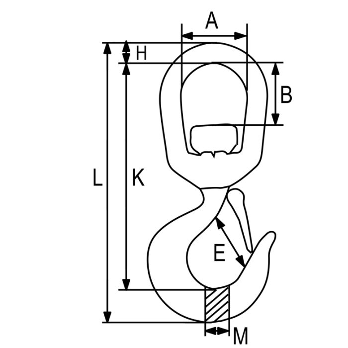 Swivel hook with latch G70 322A - Image 2
