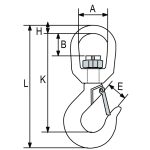 Swivel hook with latch G80 RX040 - Image 2