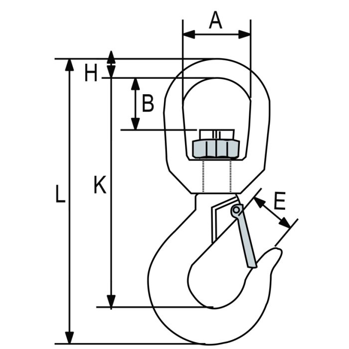 Swivel hook with latch G80 RX040 - Image 2