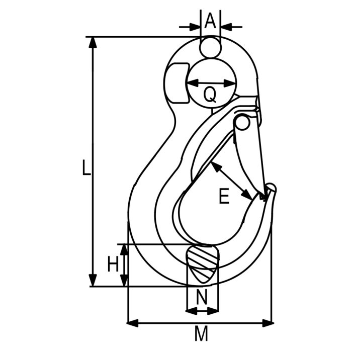 Eye hook with latch G80 RX315 - Image 2