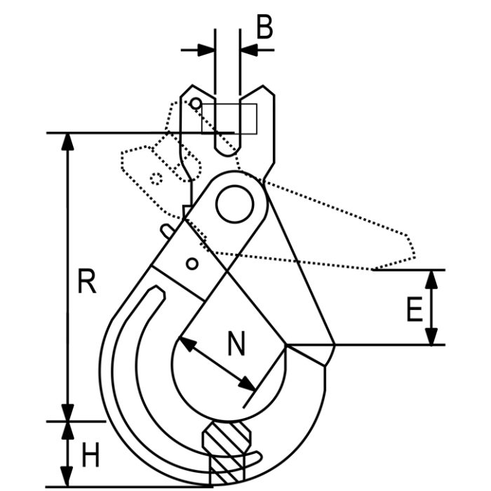 Kuka za lanac samozatvarajuća G80 RX738 - Slika 2