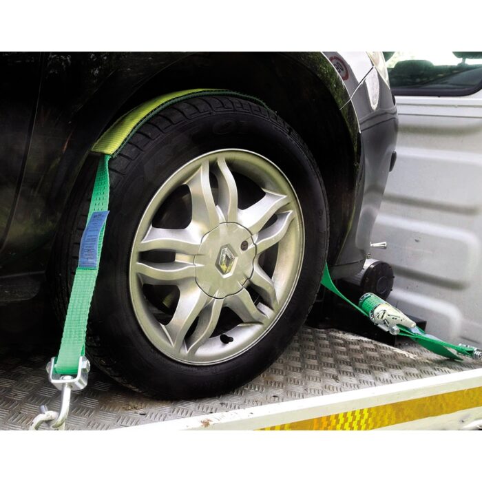 2-part lashing strap with green tube grip acc. to EN 12195-2 RX-lift - Image 2