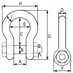 Škopac omega s maticom visokootporni G2130 RX-lift - Slika 2