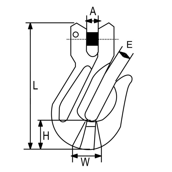 Clevis shortening grab hook G80 RX086 - Image 2