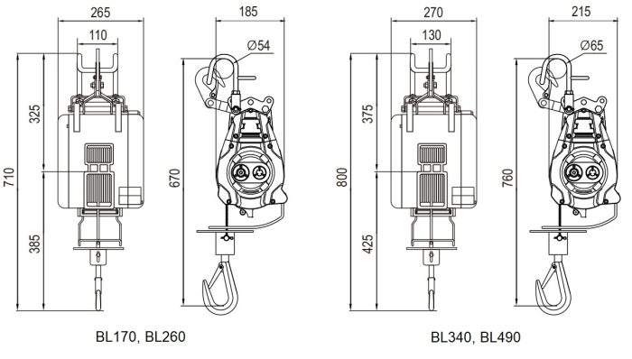 Electric wire rope winch (brushless) type LB RX-lift - Image 3
