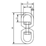 Swivel eye-eye AISI 316 RX-lift - Image 2