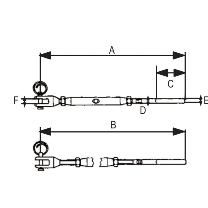 Wire rope end - fork-thread RX-lift - Image 2