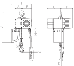 Dizalica električna lančana tip TC (SHH816) 380V RX-lift - Slika 3