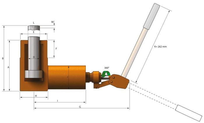 Hidraulični cilindar sa pumpom Simson Power Tools - Slika 2