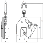 Vertical plate clamp for stainless steel type NMVC RX-lift - Image 2